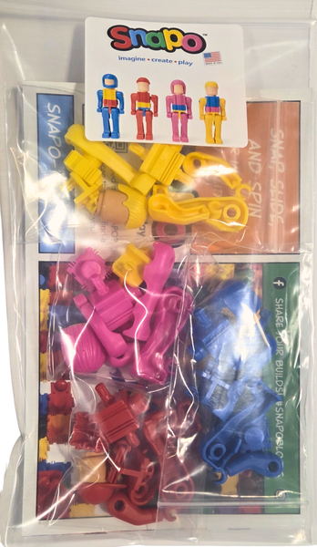 Snapo® SNAP-E & Friends – Buildable Character Set (4 Figures)