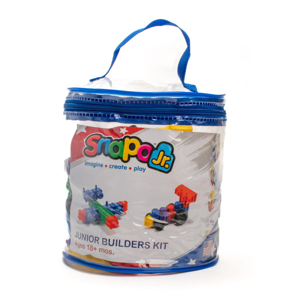 Snapo Jr. Beginner Builder's Kit 60 Pieces - STEAM Toy for Infant, Toddlers, and Preschool